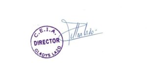 Firma de la directora