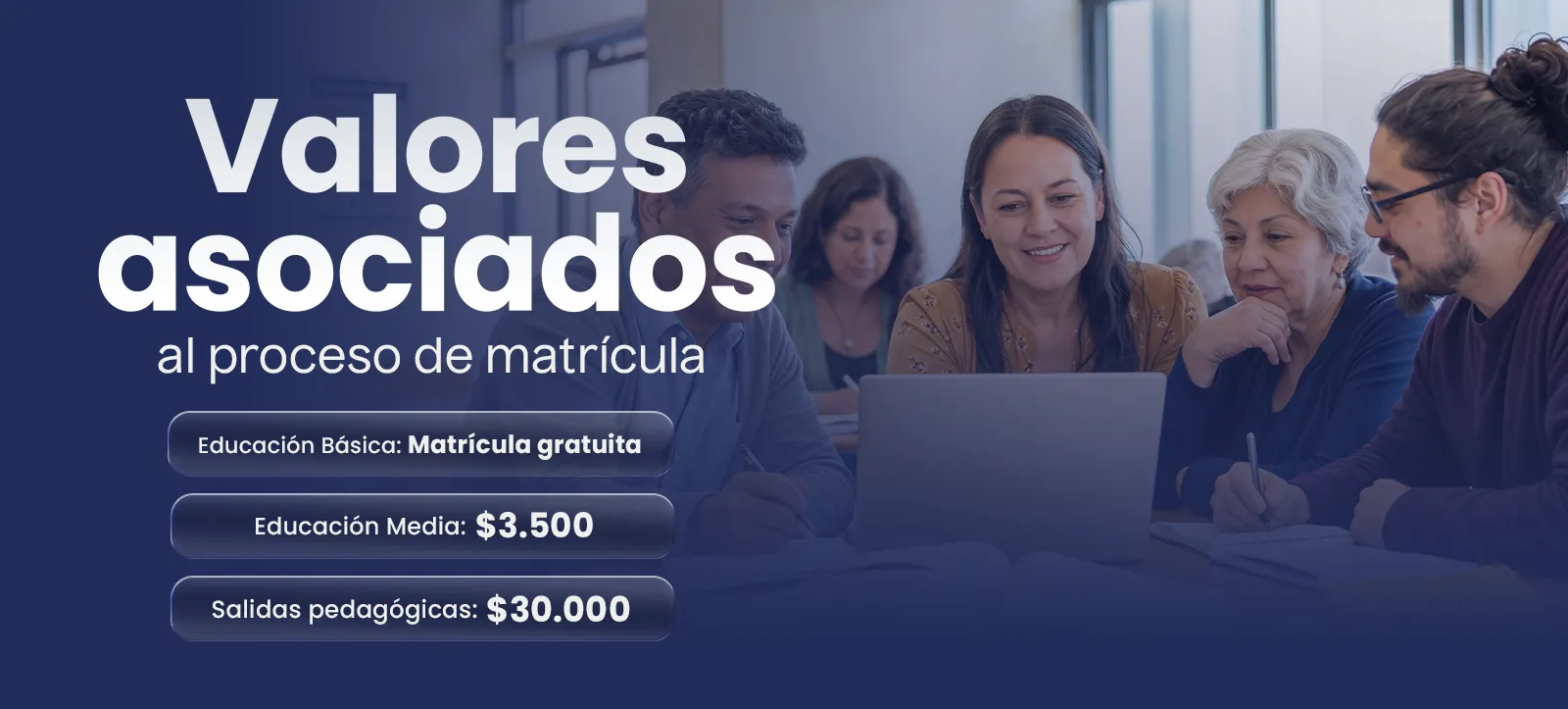 Valores asociados al proceso de matrícula del CEIA Gladys Lazo